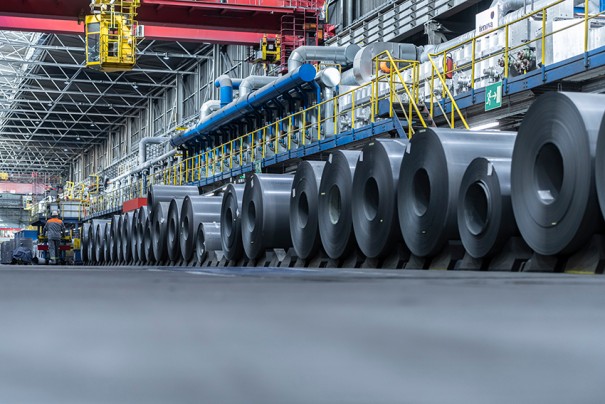 Coils of primary material at the Gelsenkirchen plant Coils of primary material at the Gelsenkirchen plant