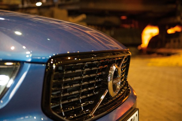 Front view of the Volvo XC40 – the Swedish carmaker’s smallest and most compact SUV.