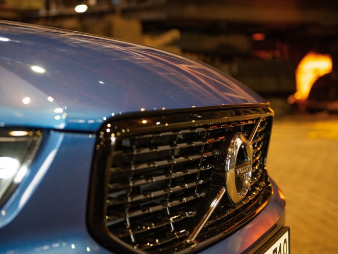 Front view of the Volvo XC40 – the Swedish carmaker’s smallest and most compact SUV.