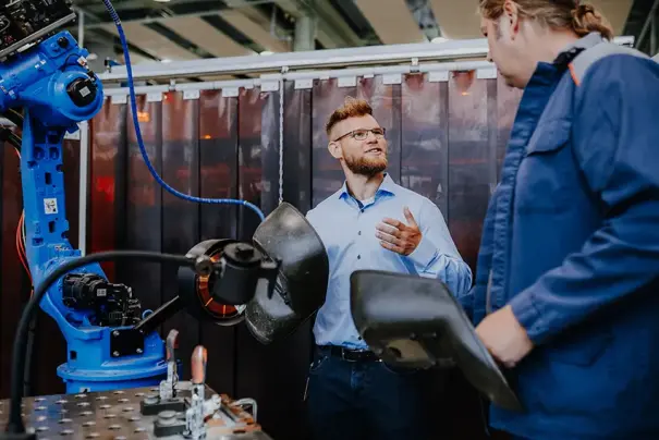Christian Dahmen, Kirchhoff Automotive, and Marco Queller, thyssenkrupp Steel Christian Dahmen, Kirchhoff Automotive, and Marco Queller, thyssenkrupp Steel