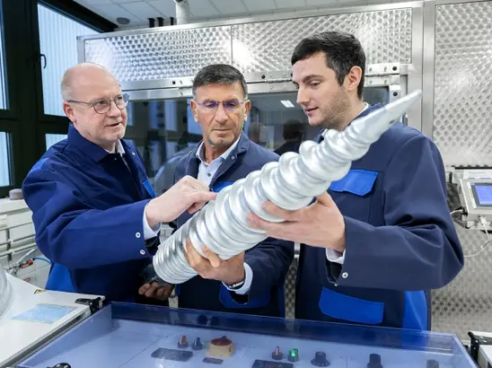 Bernd Rudert und Besim Jakob von Winkelmann mit Dr. Franz Domenic Boos Bernd Rudert und Besim Jakob von Winkelmann mit Dr. Franz Domenic Boos