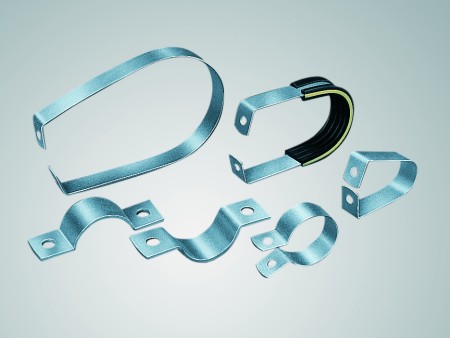 Hot-dip galvanized narrow strip with good forming properties for durable pipe clamps, gutter clamps, and other fastening applications.