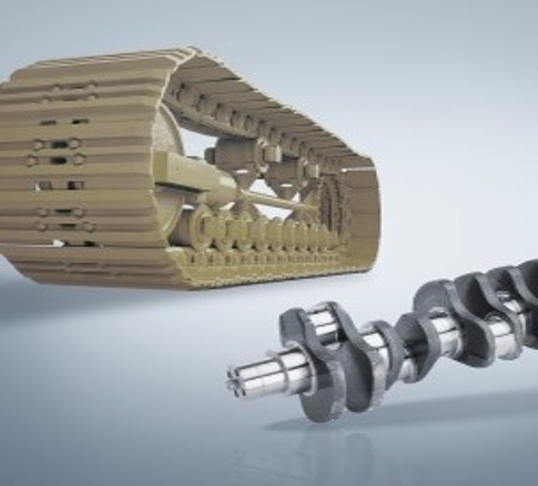 Mechanische Komponenten wie Kettenmechanik und Kurbelwelle – aus dem Geschäftsbereich thyssenkrupp Forged Technologies. Mechanische Komponenten wie Kettenmechanik und Kurbelwelle – aus dem Geschäftsbereich thyssenkrupp Forged Technologies.