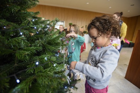 Wunschbaumaktion des Vereins Immersatt bei ThyssenKrupp Steel Europe