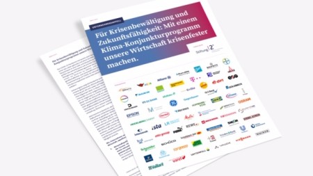 Appell von 68 Unternehmen an die deutsche Bundesregierung, bei der Klimapolitik auf dem Erreichten aufzubauen und die Ausgestaltung und Umsetzung klimapolitischer Maßnahmen konsequent weiterzuführen. 