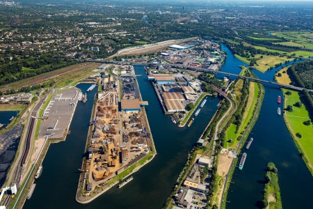 TSR Recycling’s site located in the Duisburg port area. 