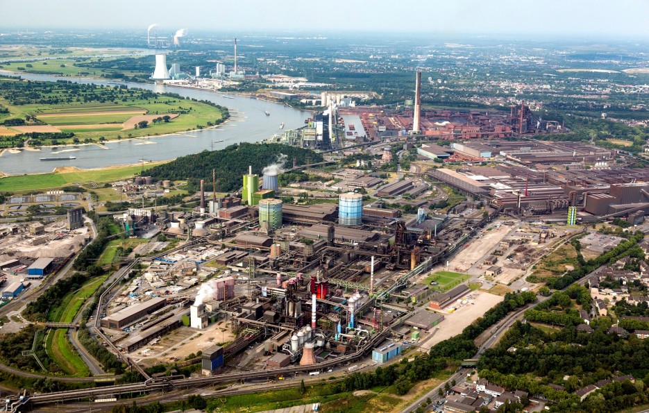 Aerial view of the Duisburg site