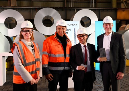 Ilse Henne, Chairwoman of the Supervisory Board of thyssenkrupp Steel Europe AG, Tekin Nasikkol, Chairman of the General Works Council of thyssenkrupp Steel, Stéphane Séjourné, Executive Vice President for Prosperity and Industrial Strategy, Dennis Grimm, Spokesman of the Executive Board of thyssenkrupp Steel Ilse Henne, Chairwoman of the Supervisory Board of thyssenkrupp Steel Europe AG, Tekin Nasikkol, Chairman of the General Works Council of thyssenkrupp Steel, Stéphane Séjourné, Executive Vice President for Prosperity and Industrial Strategy, Dennis Grimm, Spokesman of the Executive Board of thyssenkrupp Steel