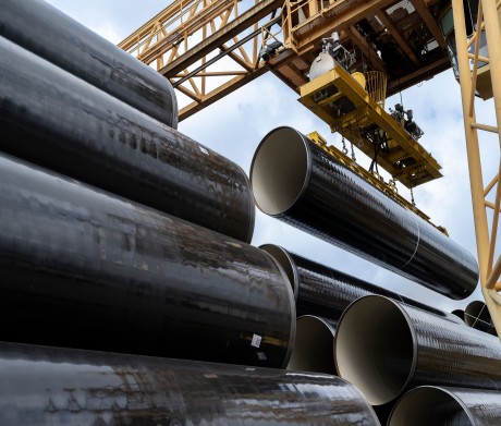 Spiral welded pipes made from bluemint® Steel