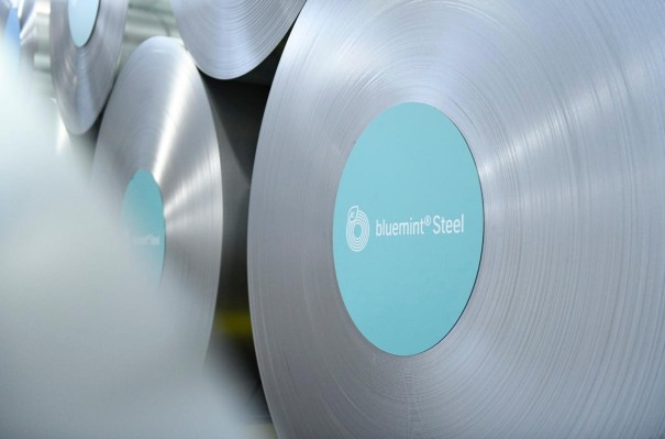 CO₂-reduzierter bluemint® Steel für eine verbesserte Ökobilanz und mehr Nachhaltigkeit beim Bau von Rechenzentren.