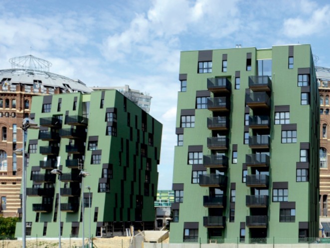  Modern housing in Vienna: including pladur® Deluxe from thyssenkrupp Steel in the facade.