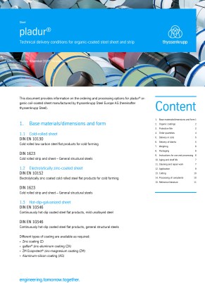 pladur® − Technical delivery conditions