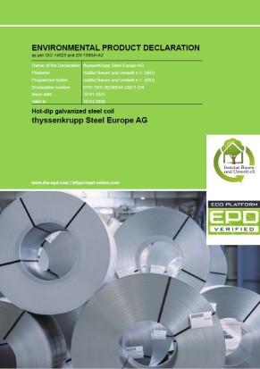 Umwelt-Produktdeklaration (EPD): Schmelztauchveredelte Stähle (Coil) Umwelt-Produktdeklaration (EPD): Schmelztauchveredelte Stähle (Coil)