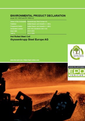 Umwelt-Produktdeklaration (EPD): Warmgewalzter Stahl (Coil) Umwelt-Produktdeklaration (EPD): Warmgewalzter Stahl (Coil)