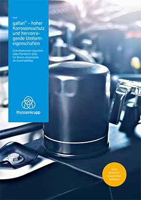 Flyer: galfan® – hoher Korrosionsschutz und hervorragende Umformeigenschaften Flyer: galfan® – hoher Korrosionsschutz und hervorragende Umformeigenschaften