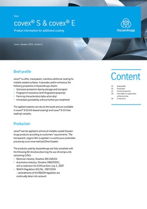 Product information covex® S & E Product information covex® S & E