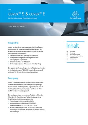 Product information covex® S & E