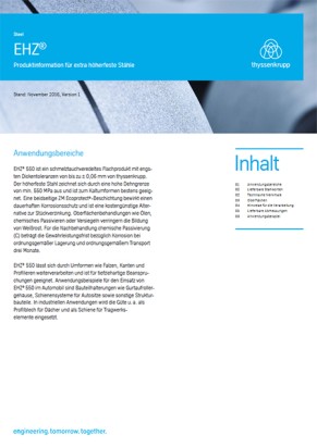Produktinformation: EHZ® 550 – extra höherfester Stahl