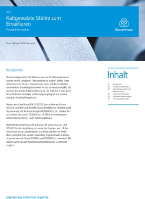 Product information cold-rolled steels for enameling