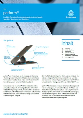 Produktinformation: perform® – mikrolegierter Feinkornbaustahl zum Kaltumformen