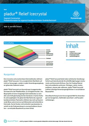 Produktinformation pladur® Relief Icecrystal