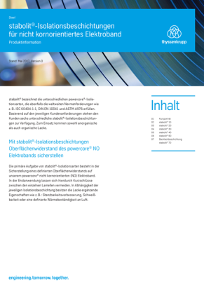 stabolit® - Isolationsbeschichtungen für nicht kornorientiertes Elektroband