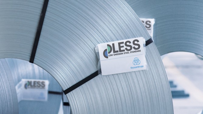 thyssenkrupp Steel: LESS (Low Emission Steel Standard) certificte for CO2-reduced steel
