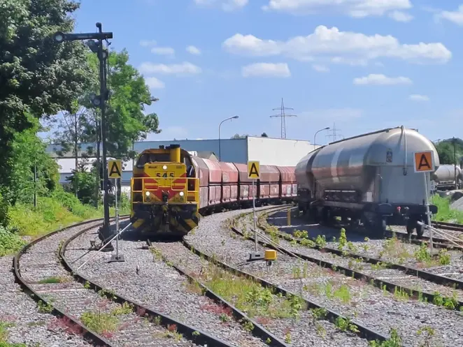Güterverkehr auf dem Werksgelände