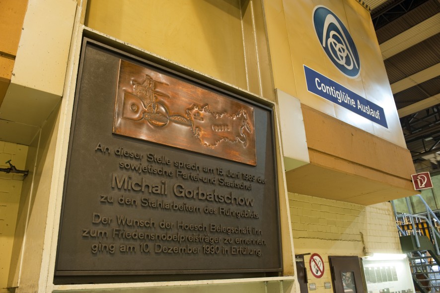 Commemorative plaque at the Dortmund site of ThyssenKrupp Steel Europe Commemorative plaque at the Dortmund site of ThyssenKrupp Steel Europe