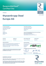 ResponsibleSteel certificate