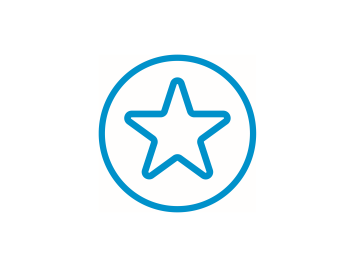 Blue icon showing a star inside a circle – symbolizing additional benefits and extra perks. Blue icon showing a star inside a circle – symbolizing additional benefits and extra perks.