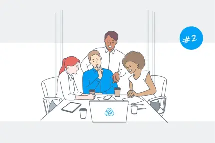 Illustration of recruiters checking application documents Illustration of recruiters checking application documents