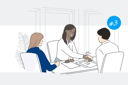 Illustration of a job interview Illustration of a job interview