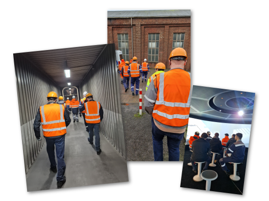 Trainees von thyssenkrupp Steel bei einer Werksbesichtigung Trainees von thyssenkrupp Steel bei einer Werksbesichtigung