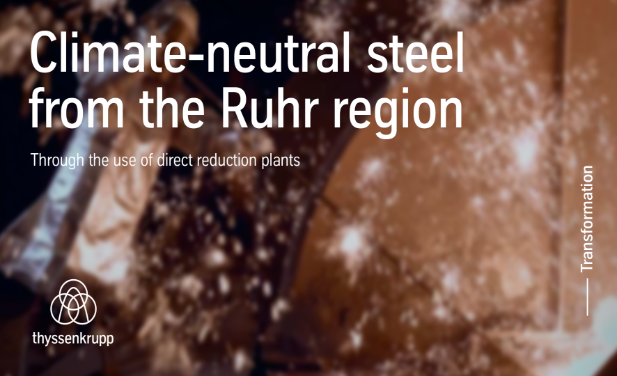 Climate neutral steel production